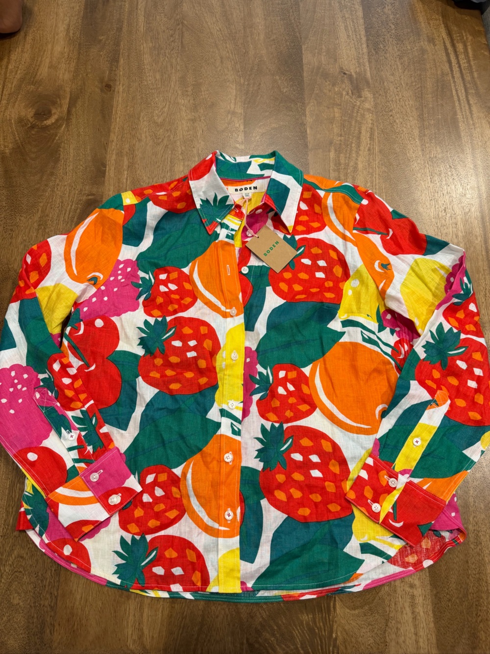 Boden Fruit-Print Button Down Shirt